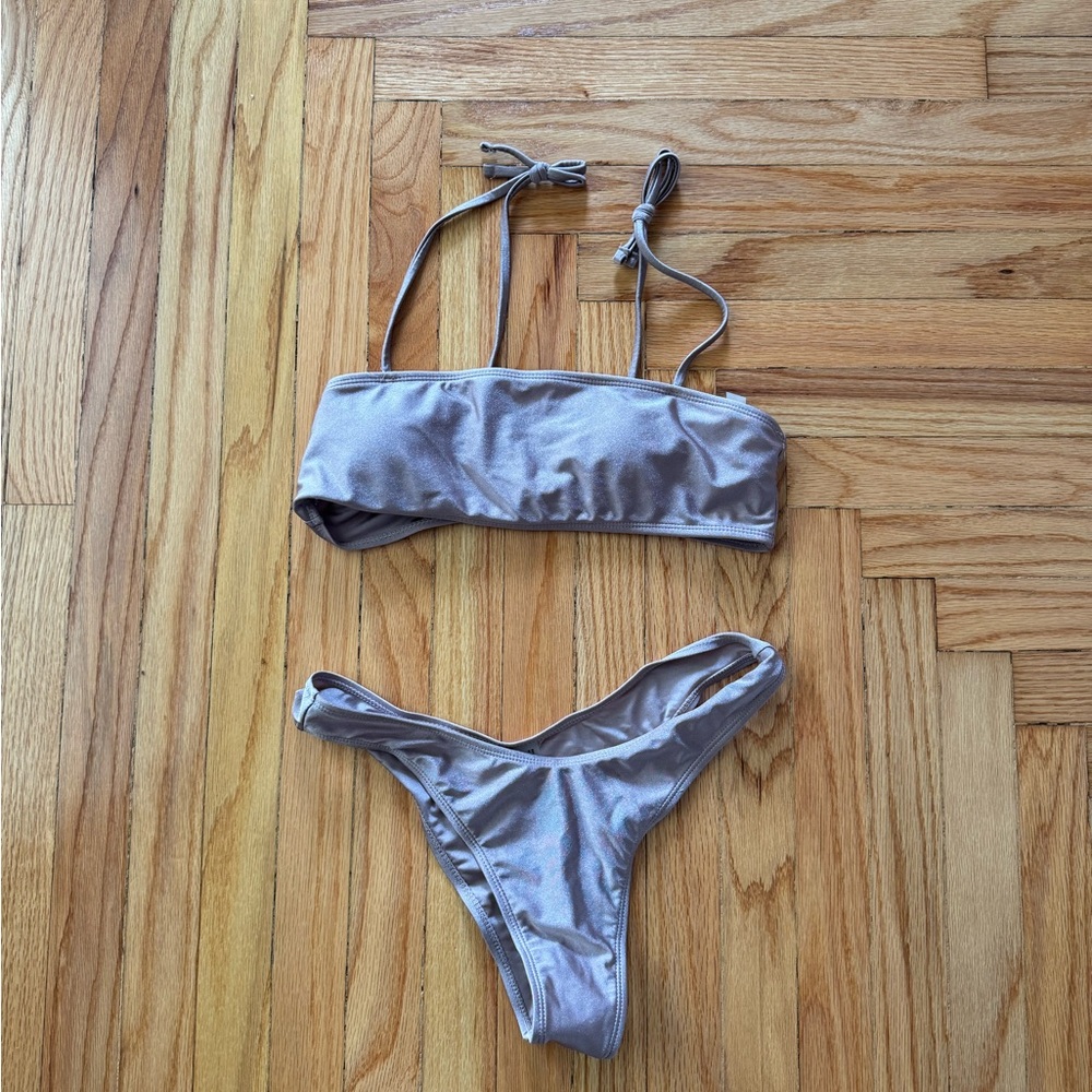 Women’s Purple Metallic Bikini Set